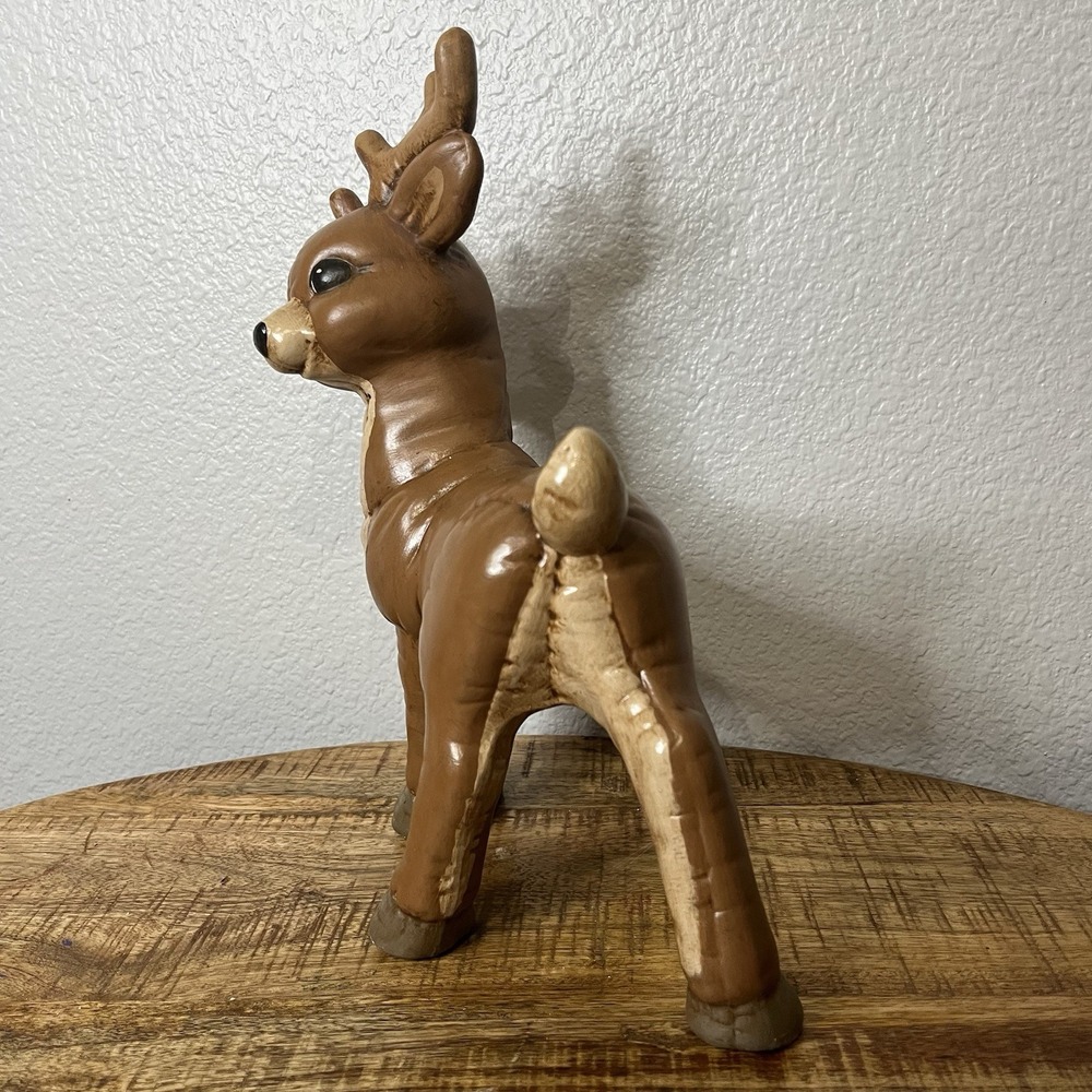 Vintage 1980s Ceramic Kimple Christmas Reindeer No Cracks Or‎ Chips - Picture 4 of 5